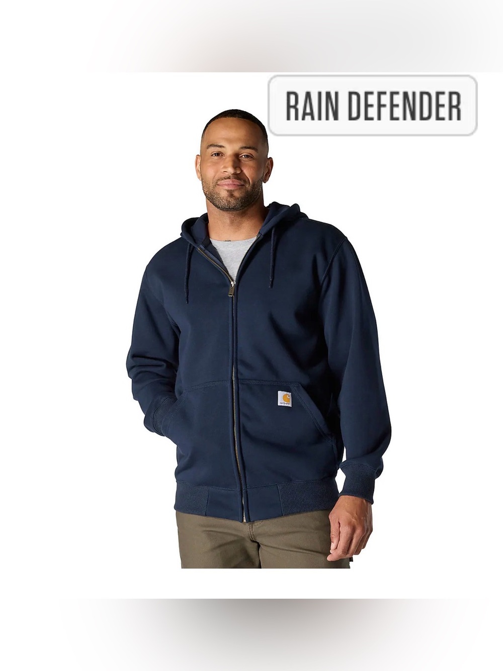 NWT Carhartt Full Zip Paxton Heavyweight Sweatshirt M, New Navy